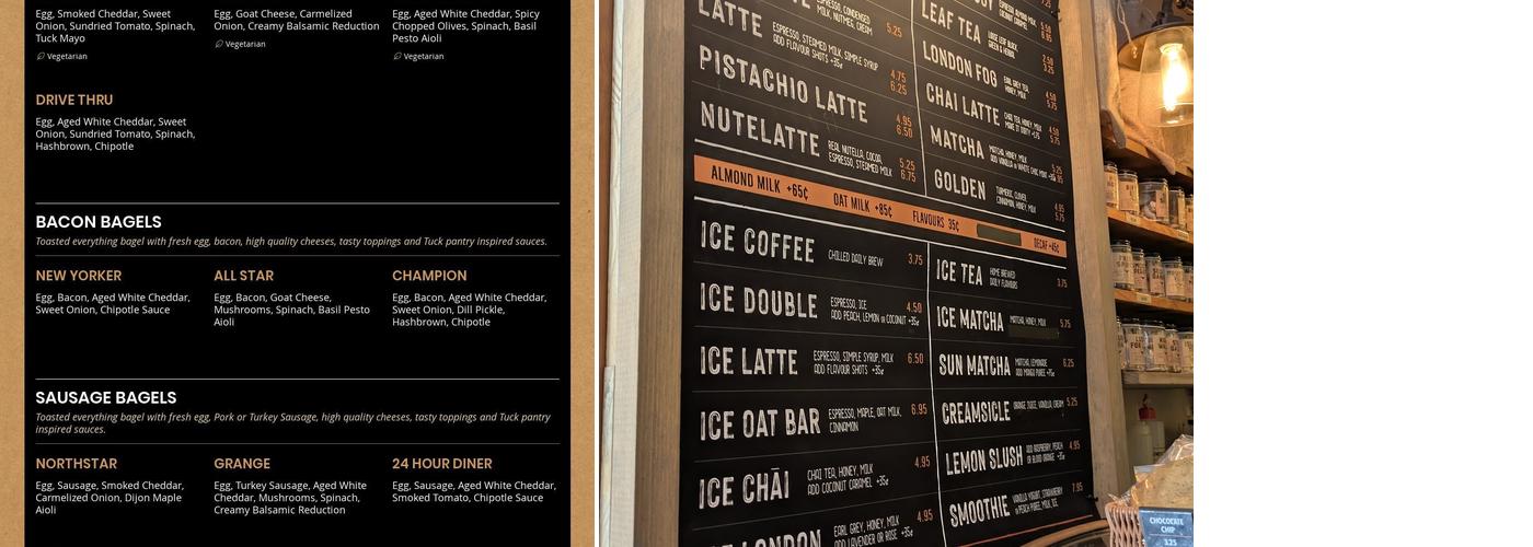 Tuck Shop Provisions Menu