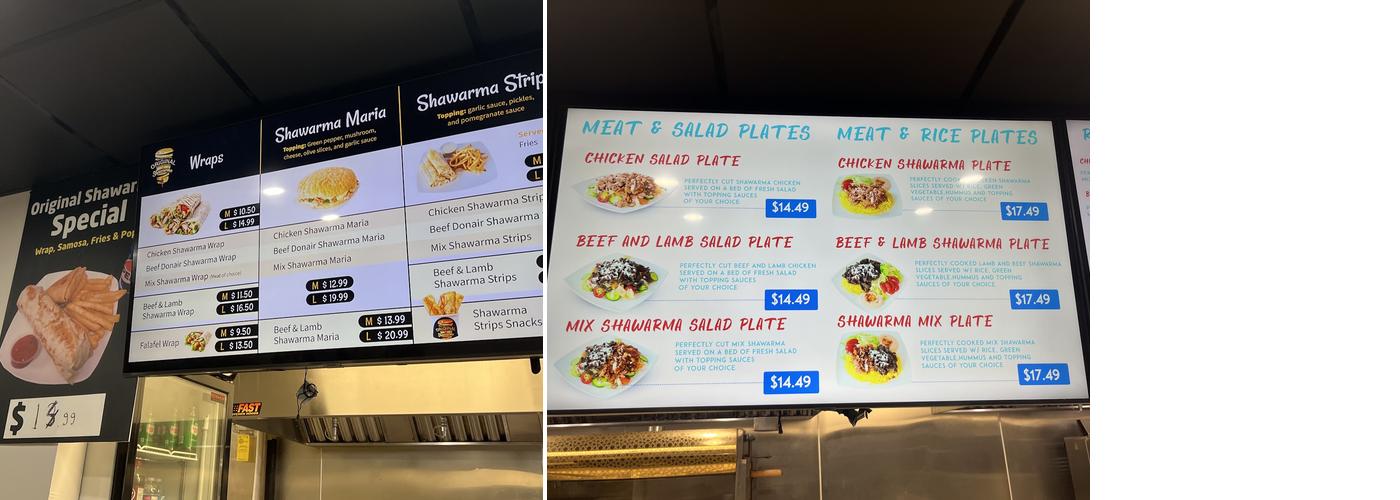 Original Shawarma Menu