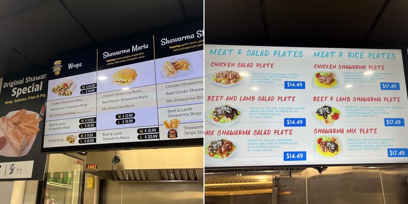 Original Shawarma Menu