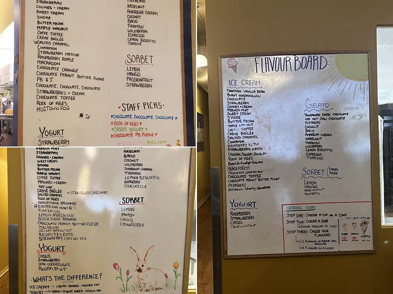 Ed's Real Scoop, Roncesvalles Menu