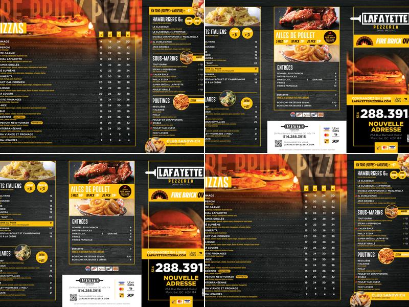 Lafayette Pizzeria Menu