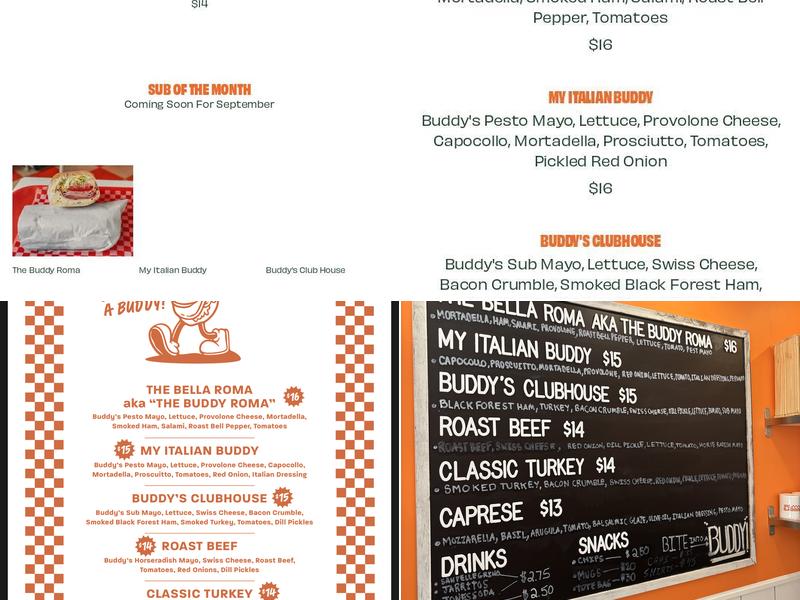 BUDDY'S DELI Menu