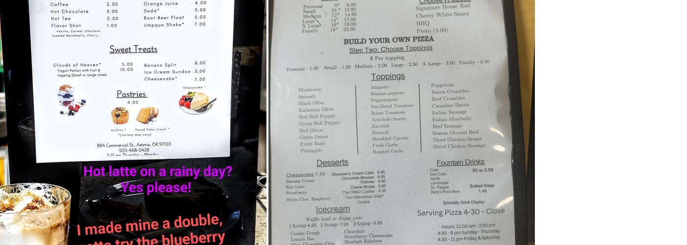 Old Astoria Pizza Menu