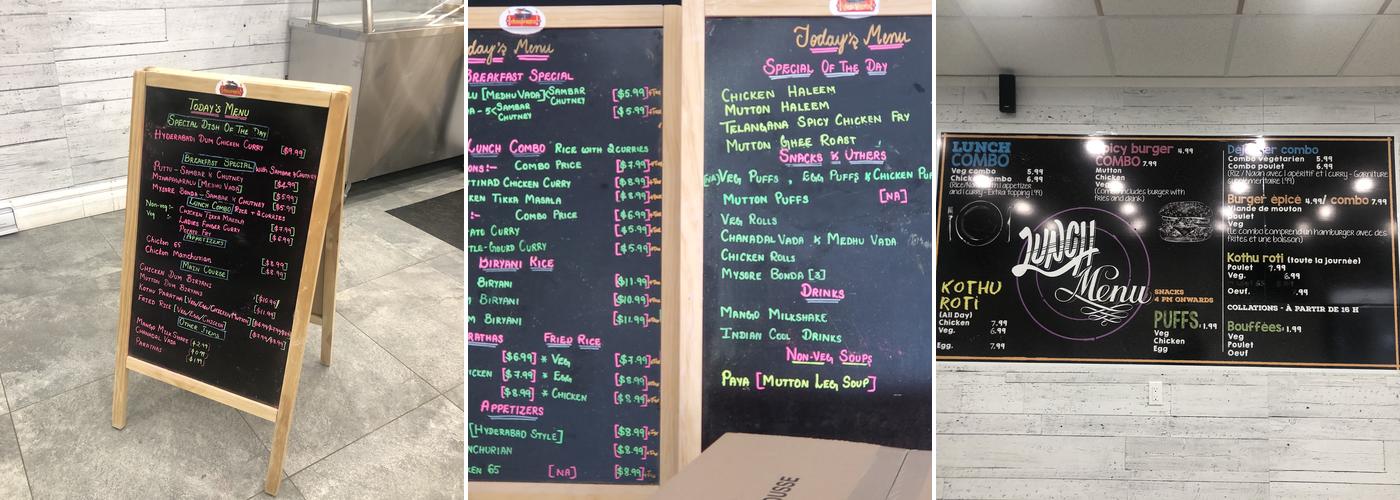 Chowrasta Biryani and Curry point Menu