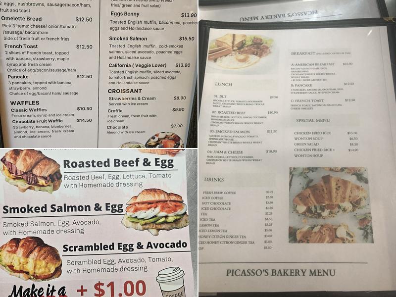 Picasso Bakery Menu
