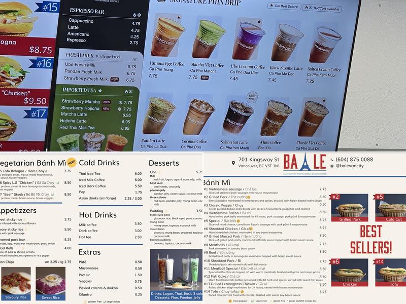 BALE Deli & Bakery (Richmond) Menu