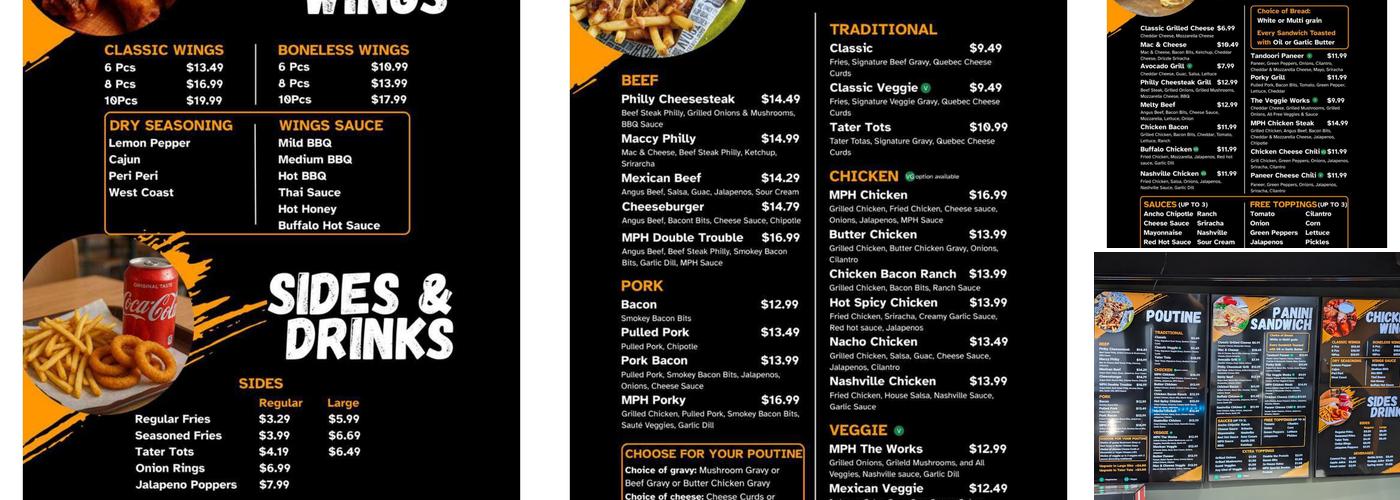 Mike’s poutine house Menu