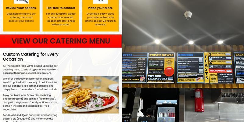 The Greek Freak - Peterborough Menu