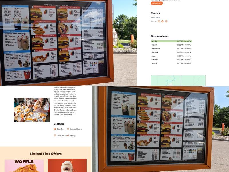 A&W Menu