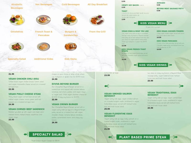 Evviva Breakfast and Lunch Menu