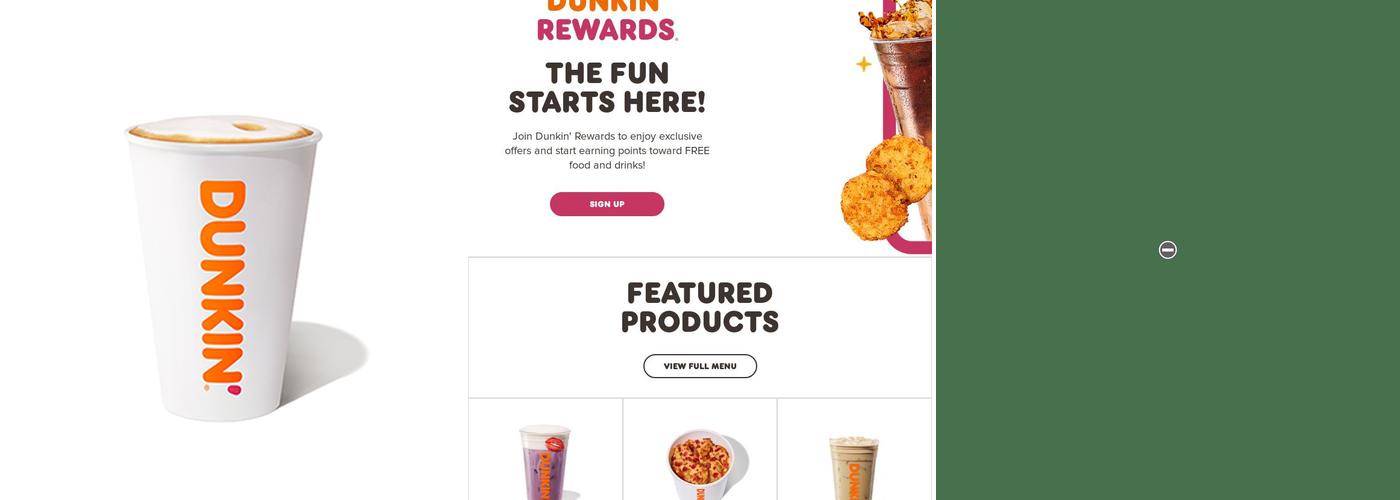 Dunkin' Menu