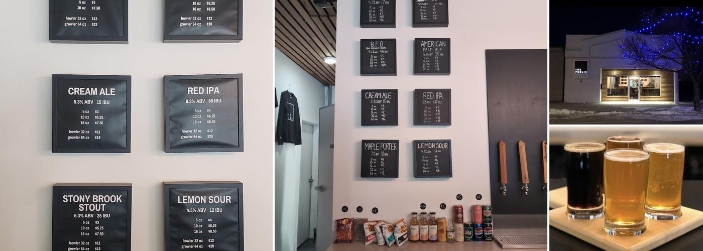 The Public Brewhouse and Gallery Menu