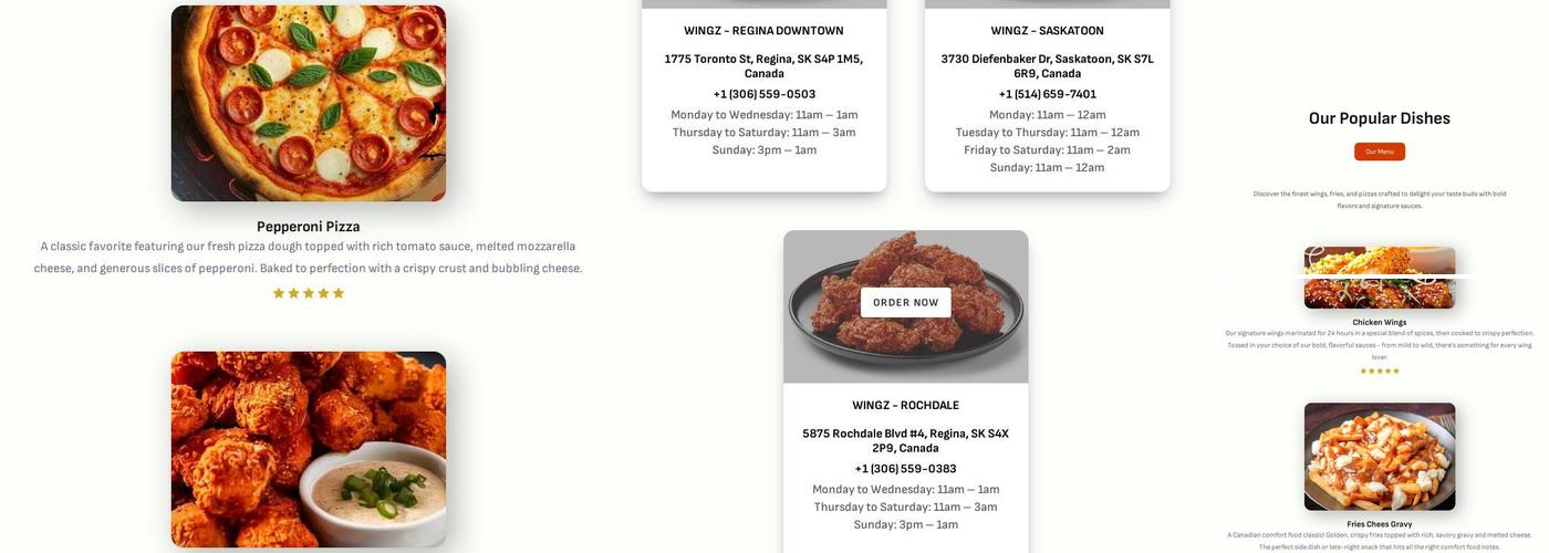 Wingz Menu