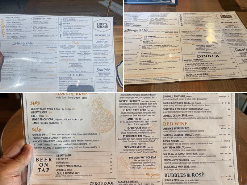 Liberty Kitchen Harbour Centre (North Vancouver) Menu