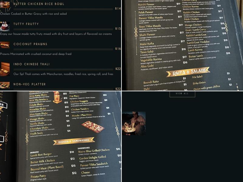Ambar Surrey Restaurant Menu