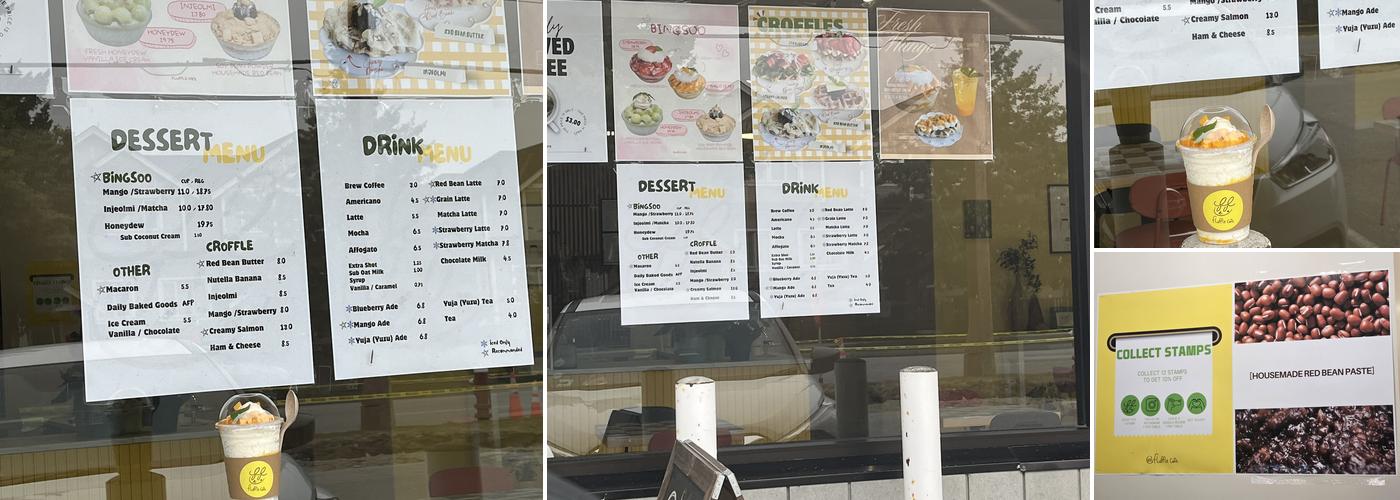 Fluffle Cafe Menu