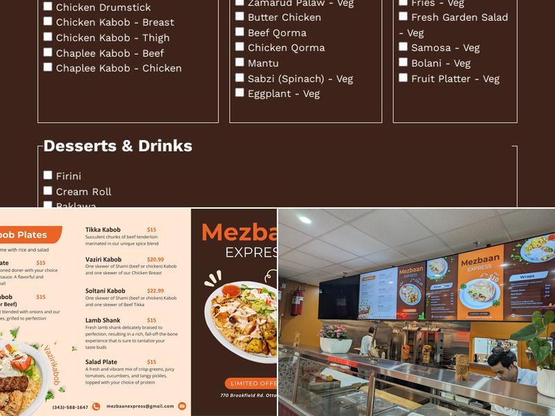 Mezbaan Express Menu
