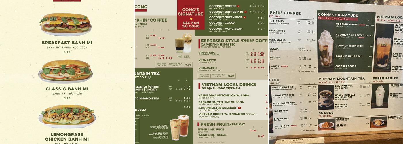 Cong Caphe (Annex) Menu