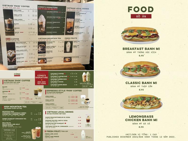 Cong Caphe (Annex) Menu