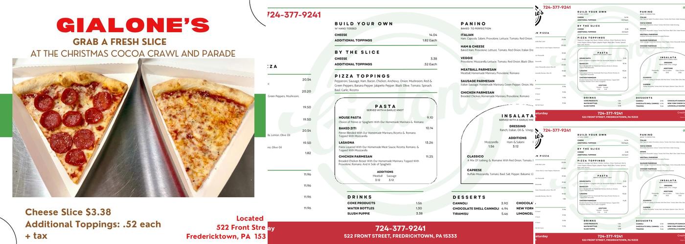 Gialone's Menu