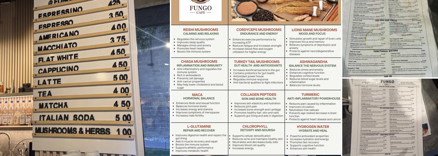 Fungo Cafe Toronto Menu