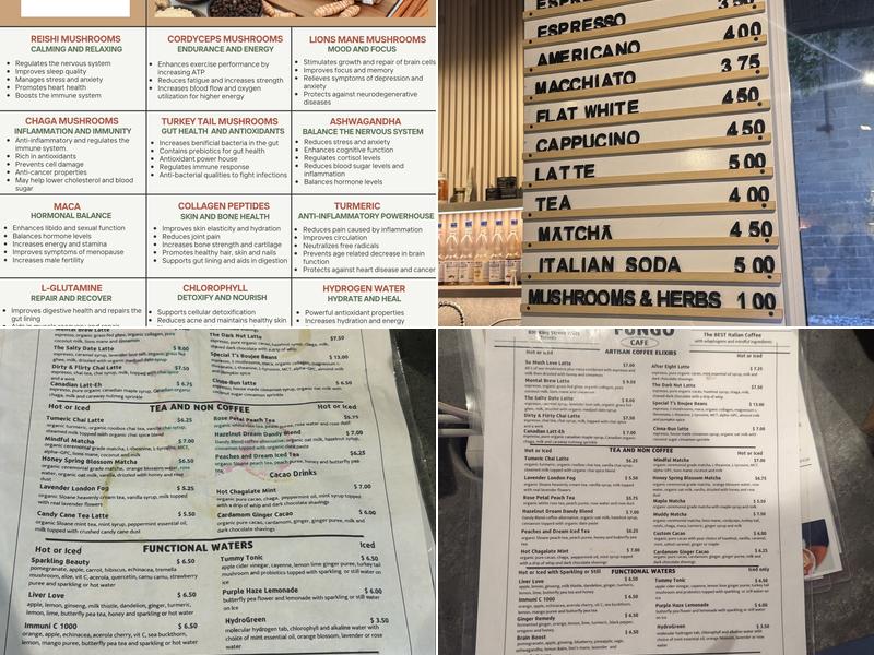 Fungo Cafe Toronto Menu