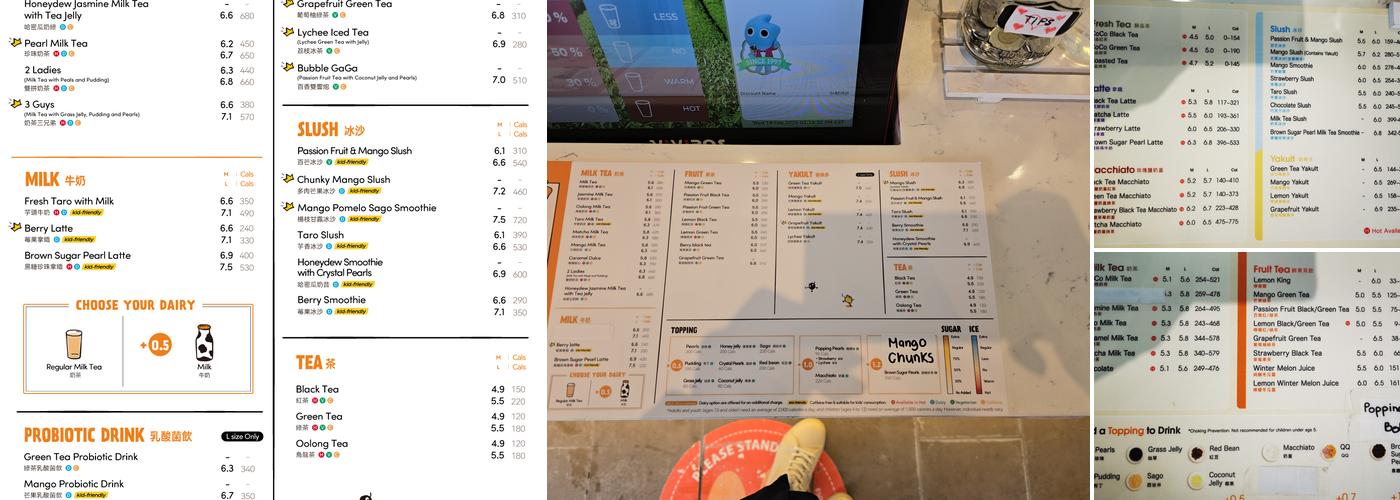 CoCo Fresh Tea & Juice Menu