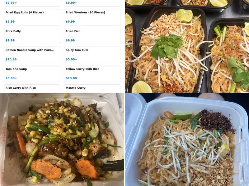 Tom Yum Menu