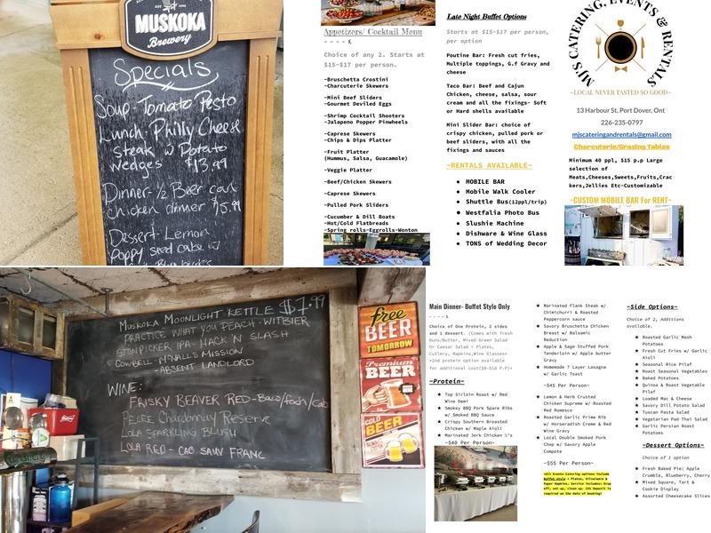 MJ's Catering Services Lucan Menu