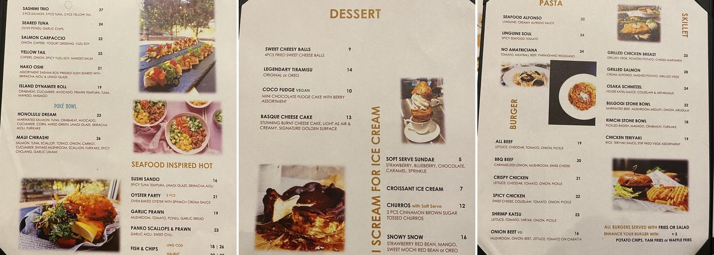 THE PIPERS RESTAURANT Menu