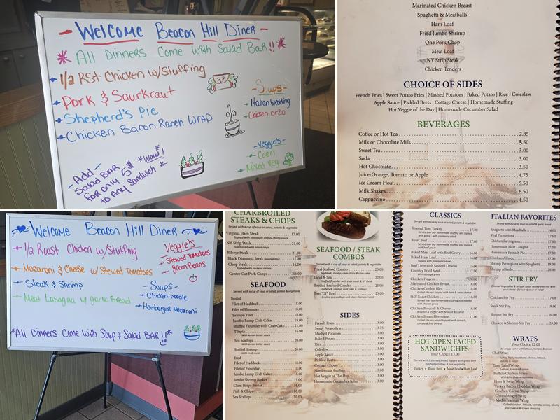 Beacon Hill Diner Menu