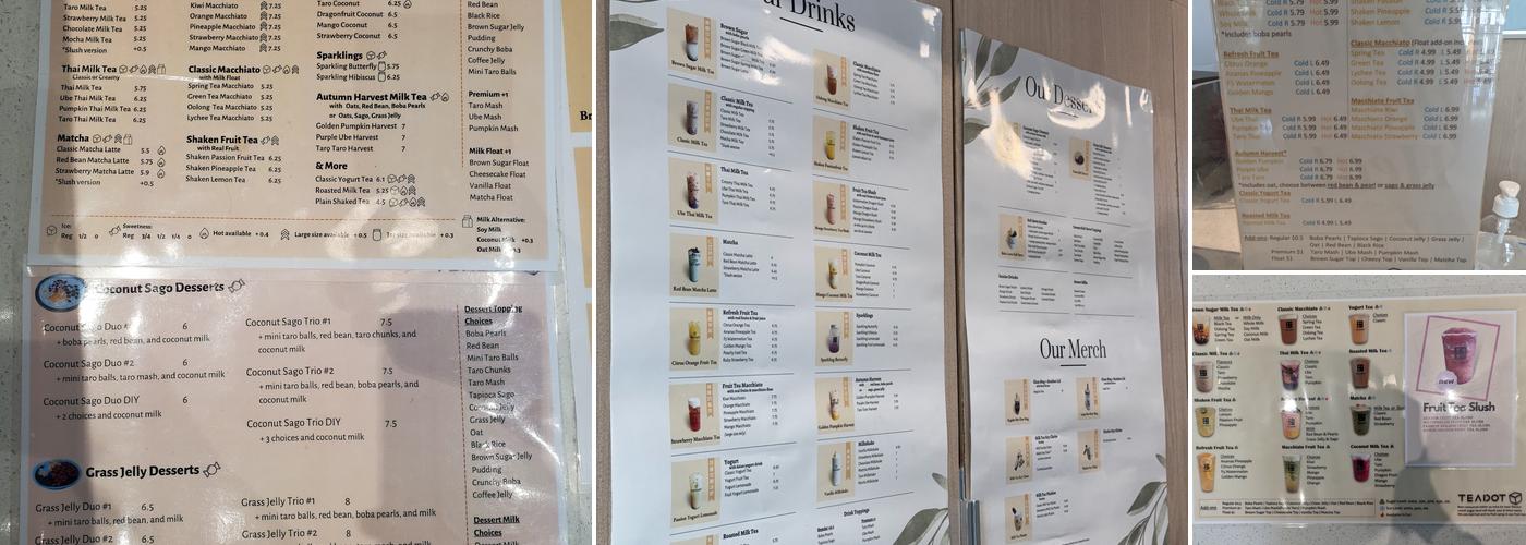 Teadot Menu