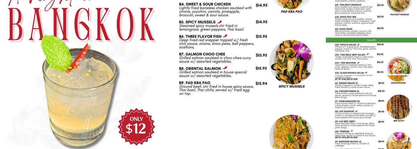 Thai Spicy Menu