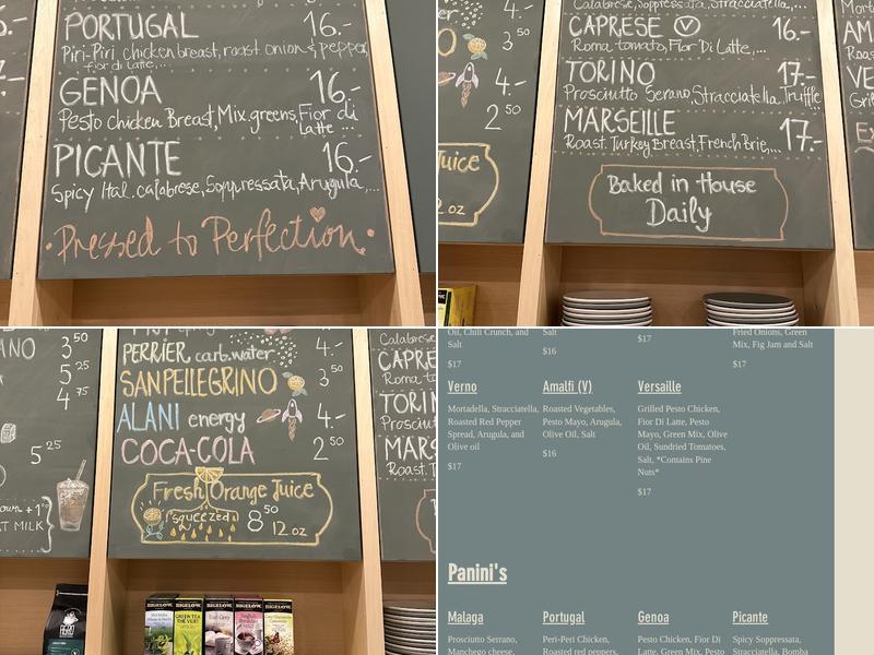 Pressato Sandwich Bar Menu