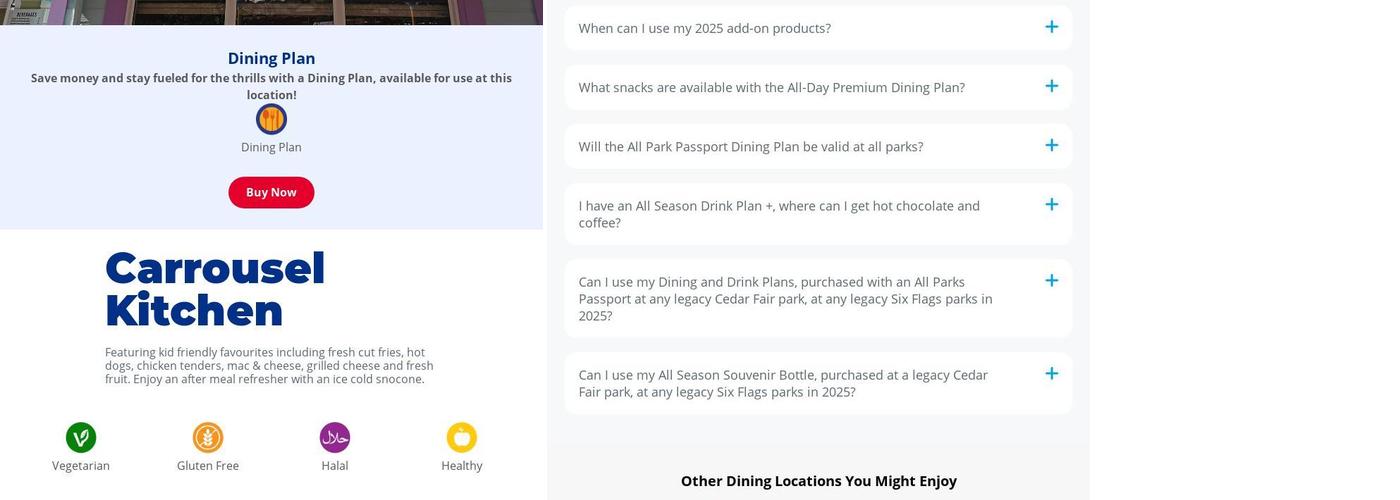 Carrousel Kitchen Menu