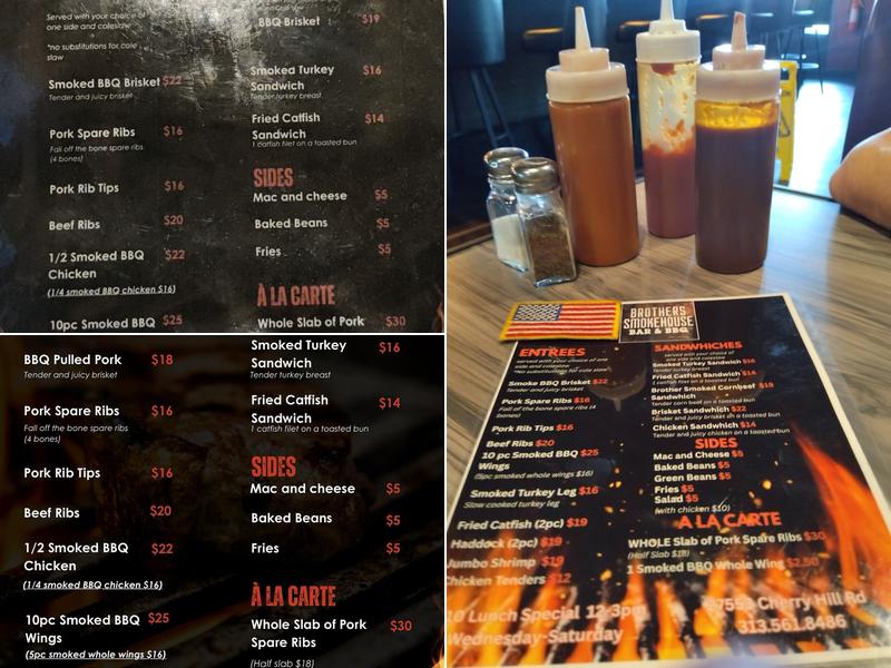 Brothers Smokehouse Bar and BBQ Menu