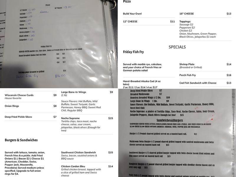 The Drinking Well Menu