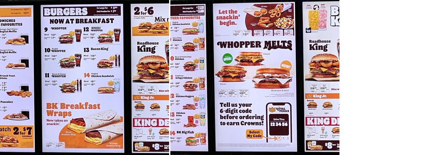 Burger King Menu