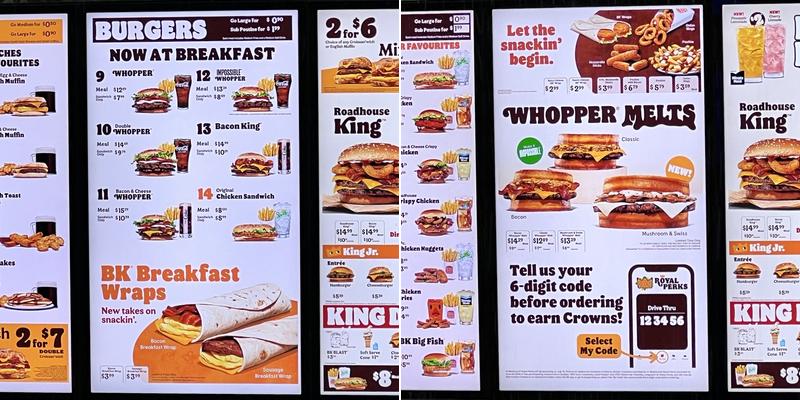 Burger King Menu