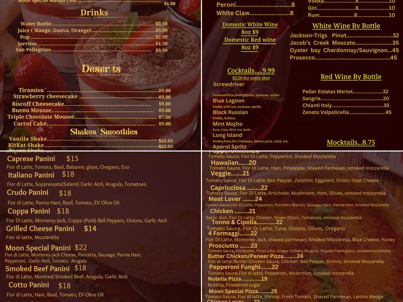 Moon Cafe & Pizza🇮🇹 Menu