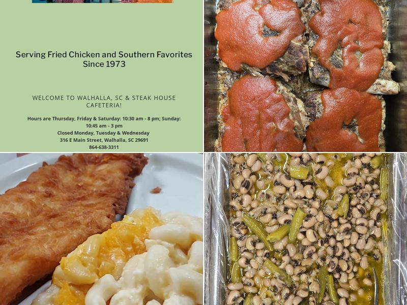 The Steak House Cafeteria Menu