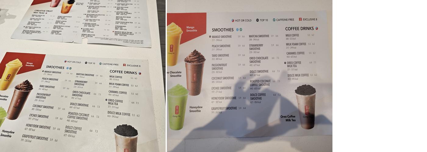 Gong cha Brampton Menu