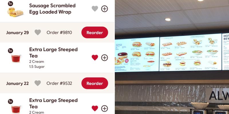 Tim Hortons Menu