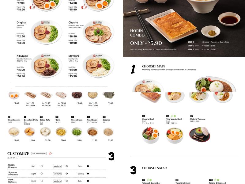 Horin Ramen Metrotown Menu