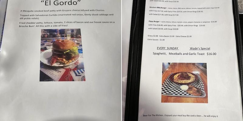 Julio's Lounge Menu