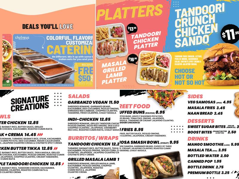 Chutneys Indian Grill Menu