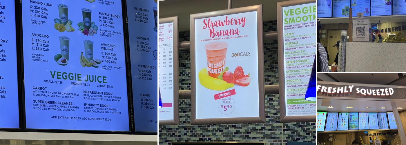 Freshly Squeezed Menu