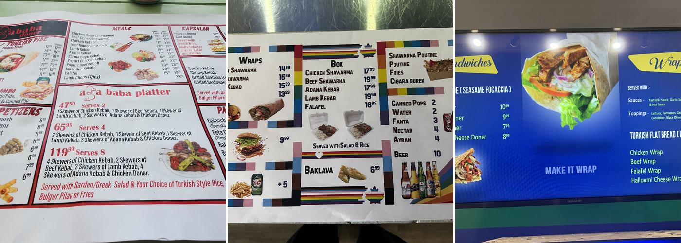 AMOR Fusion Doner & Kebab (Church St.) Menu