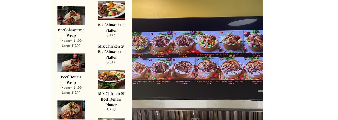 Avesta Shawarma (Crowfoot) Menu