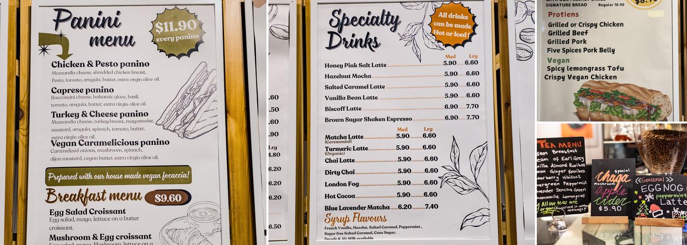 Fusettes Menu